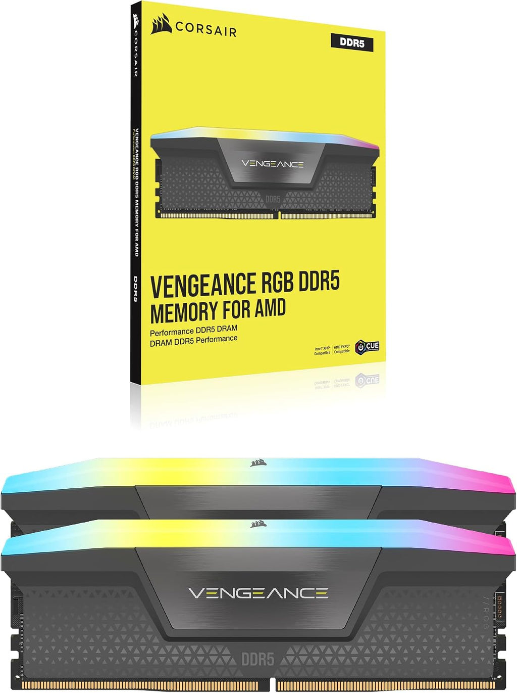 CORSAIR Vengeance RGB DDR5 16GB (2 X 8GB) Bis Zu 5200Mhz AMD Intel RAM