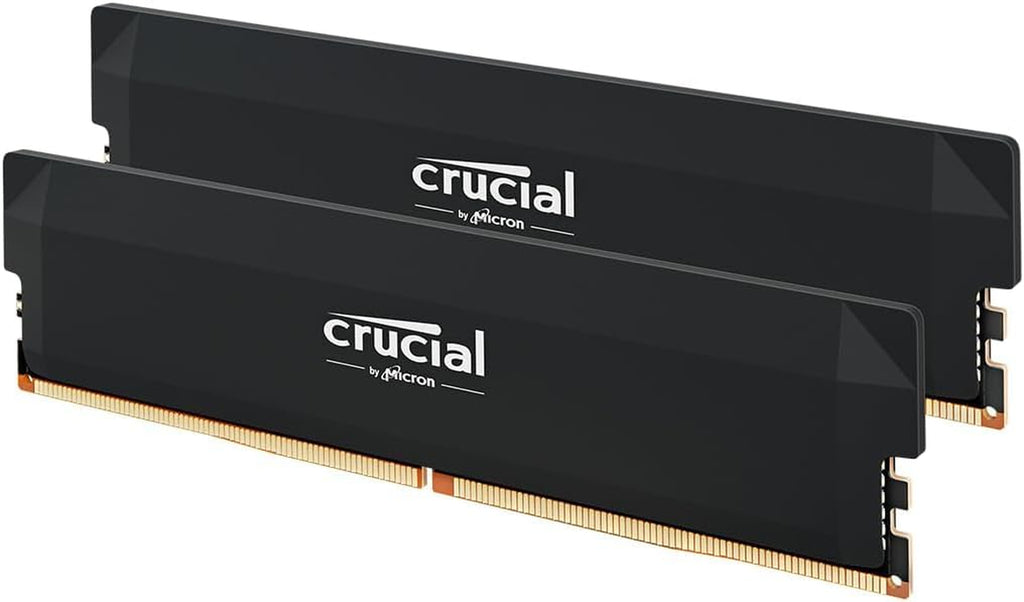Crucial Pro DDR5 RAM 64GB Kit (2X32Gb) 6400Mhz CL40, Overclocking Gaming, Intel XMP 3.0 / AMD EXPO, PC Computer Arbeitsspeicher, Schwarz - CP2K32G64C40U5B