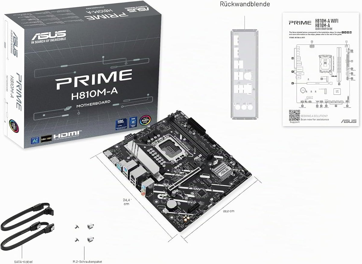ASUS Prime H810M-A-CSM Mainboard Sockel Intel LGA 1851