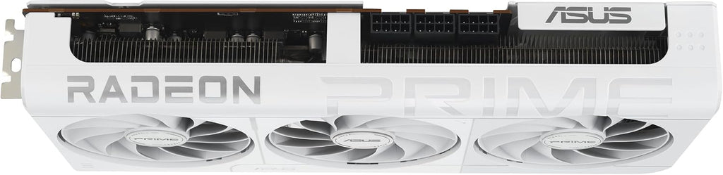 ASUS Prime Radeon RX 9070 XT White OC Edition Grafikkarte (Pcie 5.0, HDMI/DP 2.1, 2.5-Slot Design, Axial-Tech-Lüfter, Dual-Kugellager, Dual BIOS, ASUS GPU Guard)