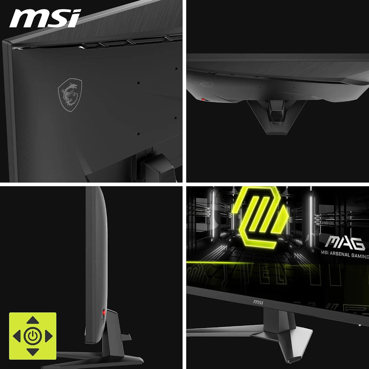 MSI MAG 272FDE, 27 Zoll, Fhd,1920X1080, Gaming-Monitor, 200 Hz, 0,5 Ms, Hdr-Fähig, AMD Freesync Premium, Augenschonend, AI Vision, HDMI 2.0B, DP 1.2A, Rahmenlos, Verstellbar, Vesa-Halterung, Schwarz