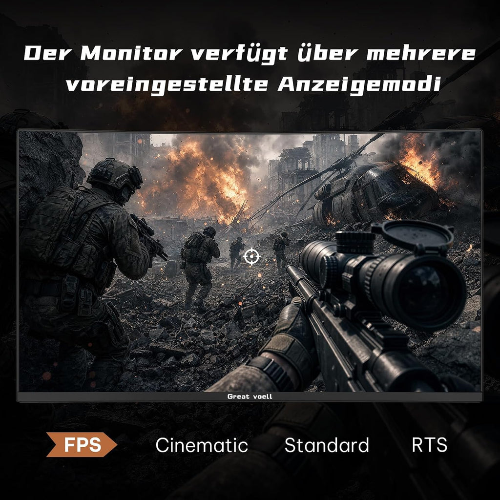 Great Voell 24 240Hz Zoll Curved Gaming Monitor, FHD 1920X 1080P