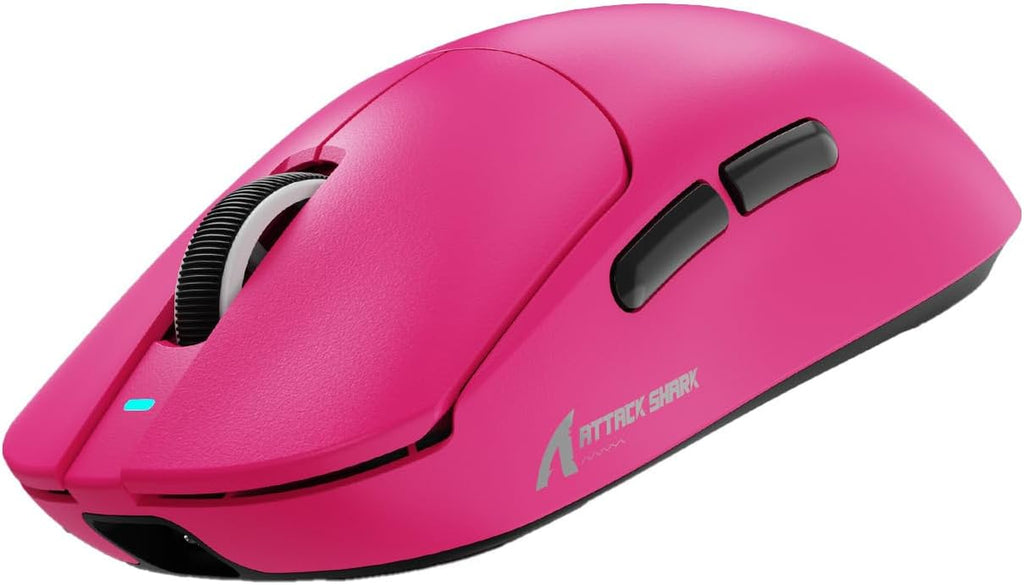 ATTACK SHARK X8SE Mouse for Large Hand, 55G Superlight, Pixart PAW3311 Gaming Sensor, BT/2.4G Wireless/Wired, Adjustable DPI up to 25000, 500Mah Battery (Berry Red)