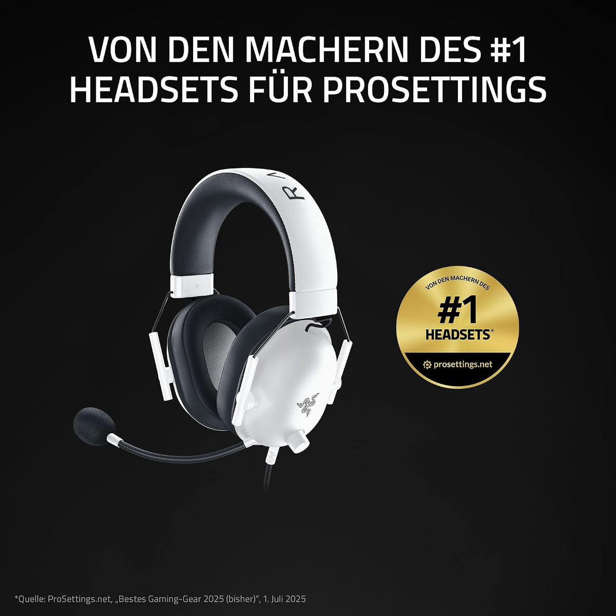 Razer Blackshark V2 X - Multi-Plattform Kabelgebundenes Esports-Headset (Triforce 50Mm Treiber, Erweiterte Passive Geräuschunterdrückung, 7.1 Surround Sound, Hyperclear Cardioid Mic) Weiß