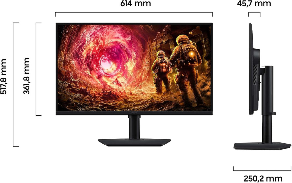 Samsung 27 Zoll Odyssey G50F Gaming Monitor, Pc-Bildschirm Mit Ips-Panel, 2.560 X 1.440 Pixel (QHD), 180 Hz, 1 Ms (G/G), AMD Freesync Premium, NVIDIA G-Sync, HDR10, LS27FG502EUXEN