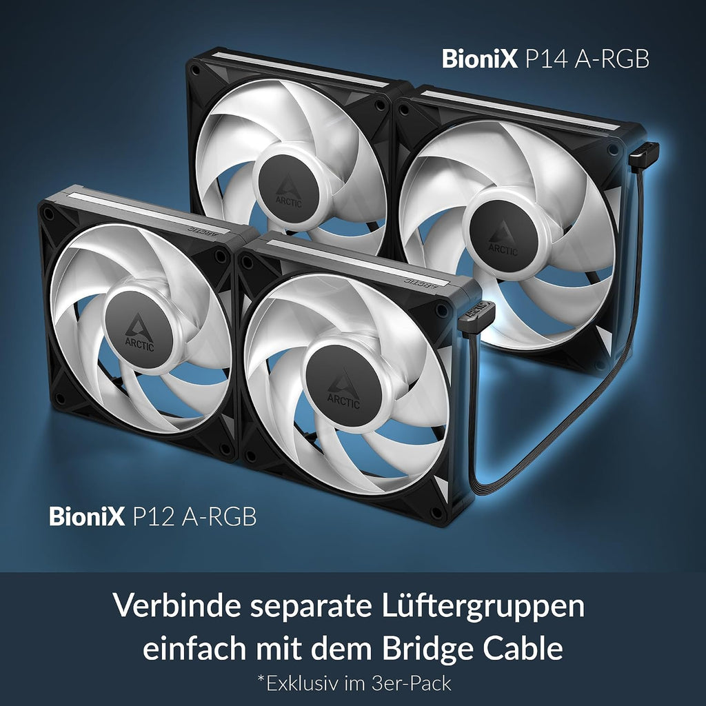 ARCTIC Bionix P12 A-RGB 3Er-Pack, 120 Mm Pwm-Lüfter Mit Daisy Chain