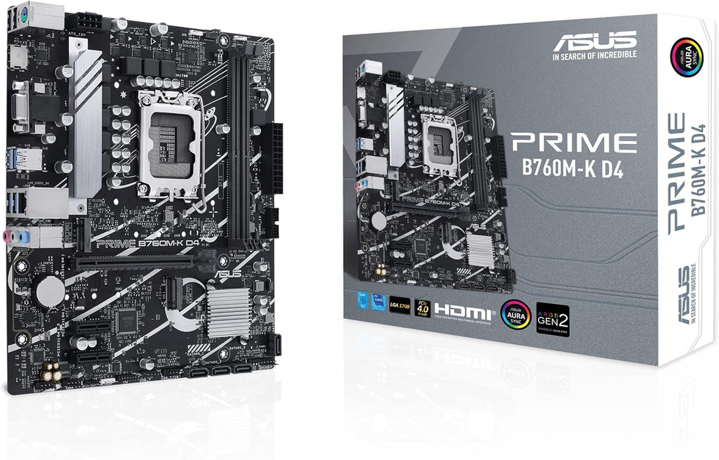 ASUS Prime B760M-K D4 Gaming Mainboard Sockel Intel LGA 1700