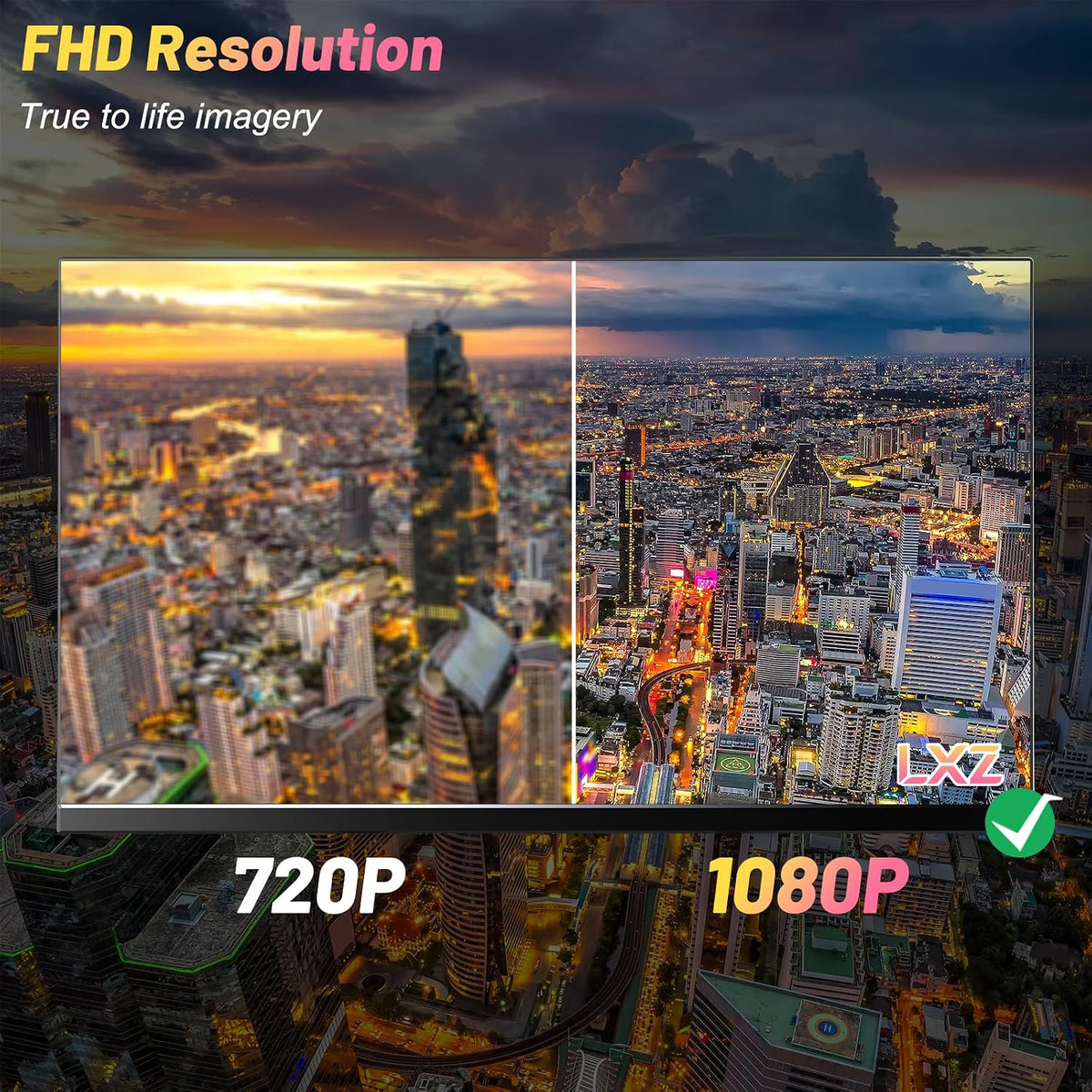 LXZ 24.5 Zoll Gaming Monitor 200Hz, FHD 1920X1080 PC Bildschirm, Ips-Panel 1Ms, Integrierte Lautsprecher, DP/HDMI, Eye Care, Wall Mount Compatible