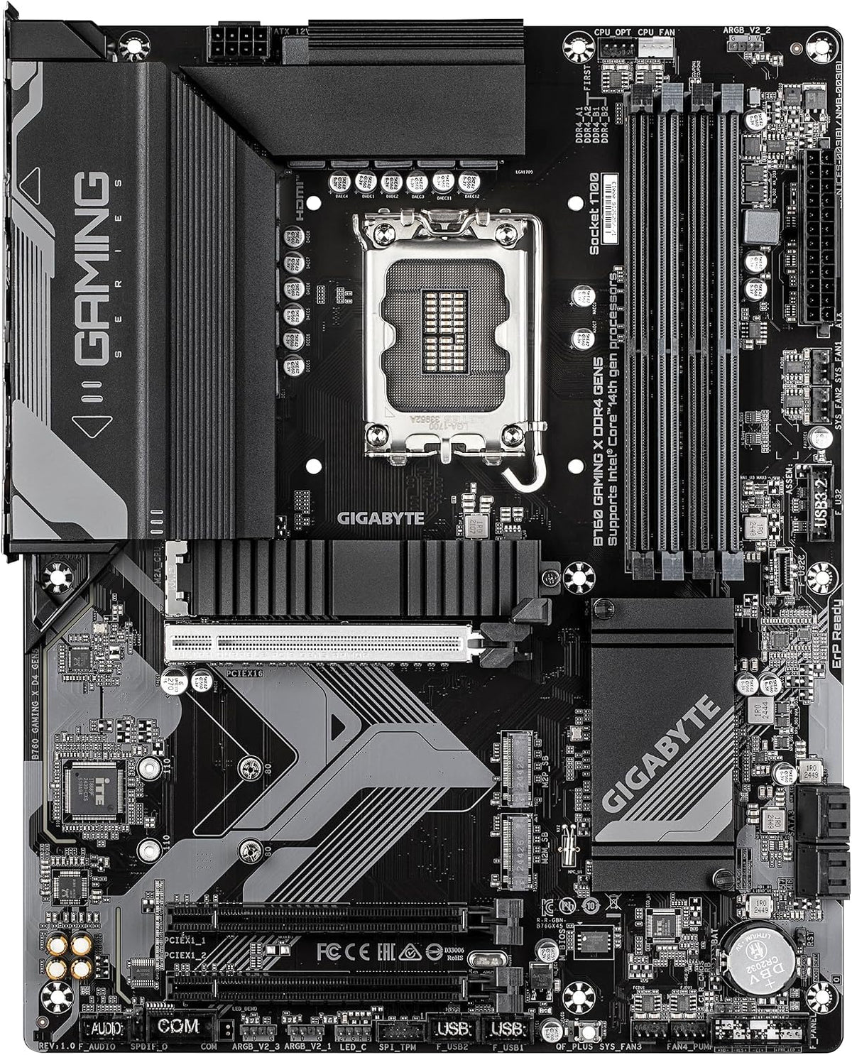 GIGABYTE B760 Gaming X DDR4 GEN5 Mainboard – Unterstützt Intel Core Prozessoren Der 14. Generation, 8+1+1 Phasen VRM, Bis Zu 5333 Mhz DDR4 (OC), 3Xpcie 4.0 M.2, 2.5Gbe LAN, USB 3.2 Gen 2