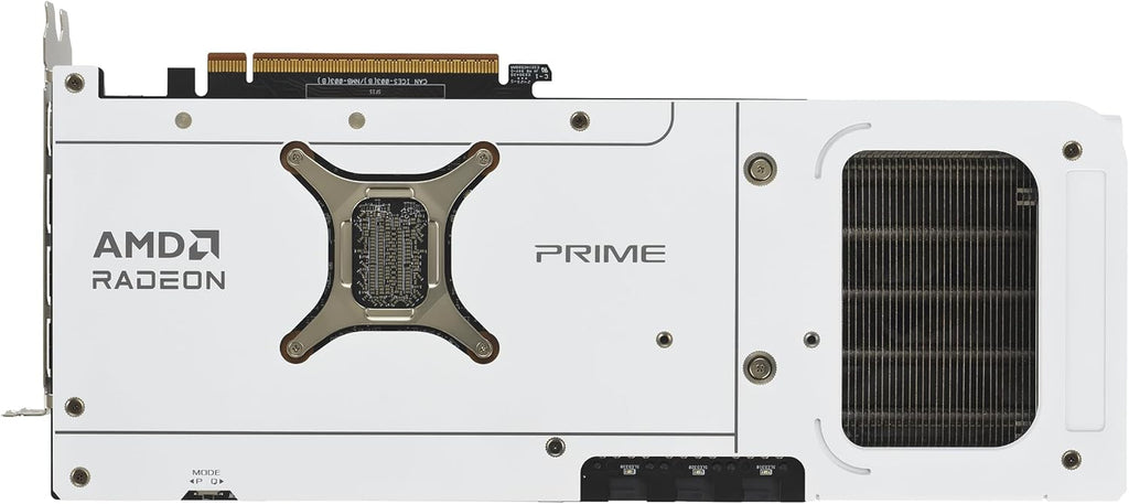 ASUS Prime Radeon RX 9070 XT White OC Edition Grafikkarte (Pcie 5.0, HDMI/DP 2.1, 2.5-Slot Design, Axial-Tech-Lüfter, Dual-Kugellager, Dual BIOS, ASUS GPU Guard)