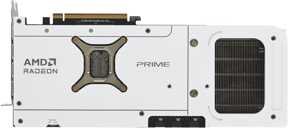 ASUS Prime Radeon RX 9070 XT White OC Edition Grafikkarte (Pcie 5.0, HDMI/DP 2.1, 2.5-Slot Design, Axial-Tech-Lüfter, Dual-Kugellager, Dual BIOS, ASUS GPU Guard)
