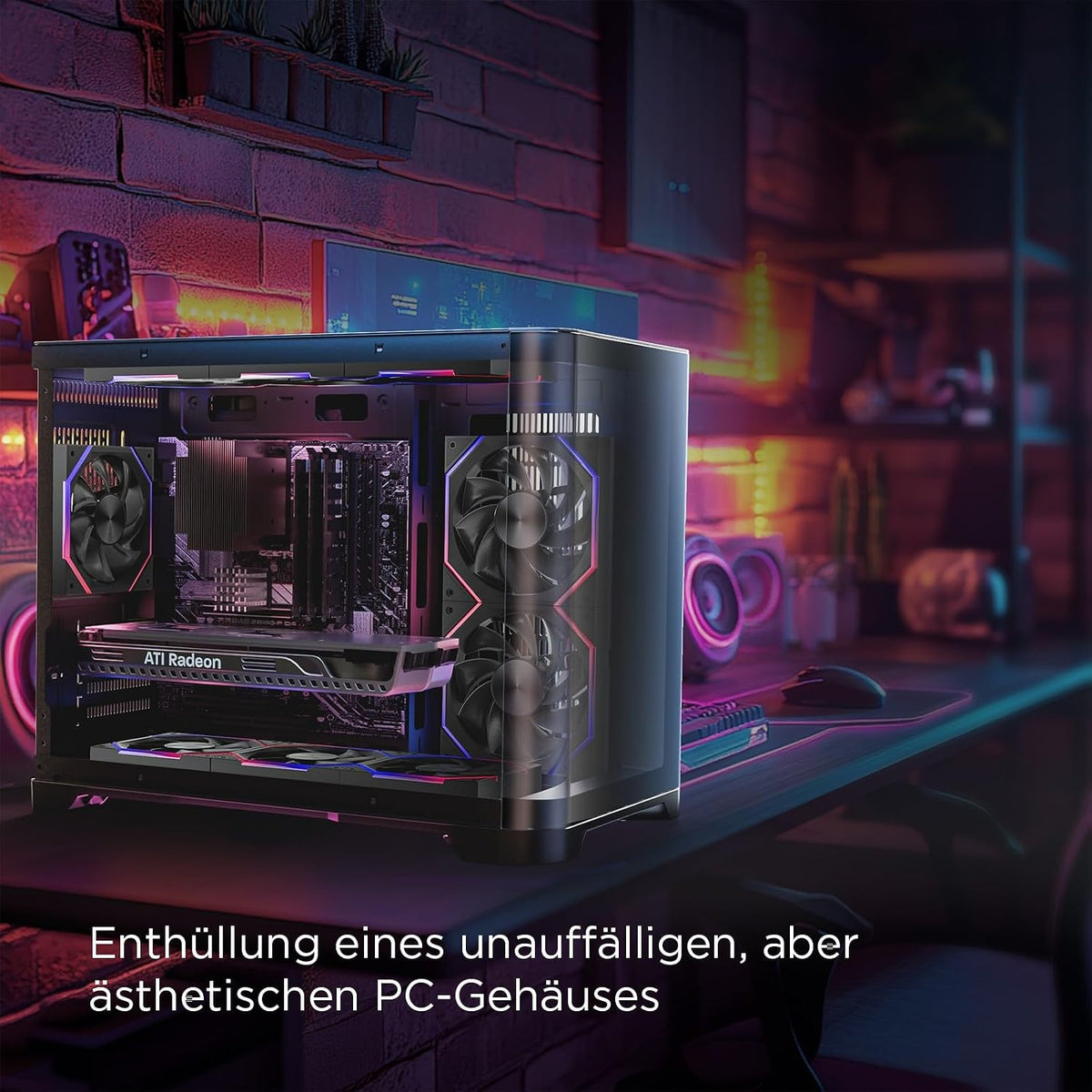 Asiahorse RGB PC Lüfter 120MM Gehäuselüfter [3 Stück] [HDB] 61,5 CFM/2000 RPM/2,16 MMH2O ARGB Lüfter 5V3PIN ARGB Und 12V4PIN PWM Lüfter, 50,000 Stunden Lebensdauer Nyota-A12-Schwarz