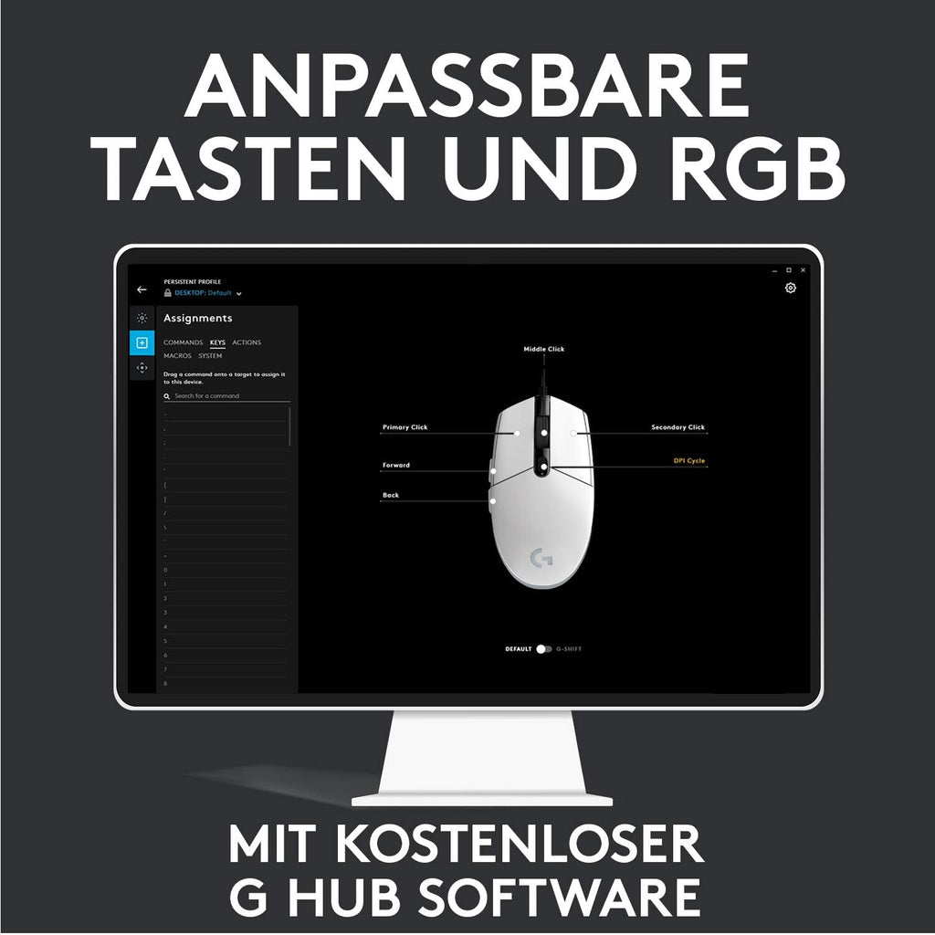 Logitech G203 Gaming-Maus Mit Anpassbarer LIGHTSYNC Rgb-Beleuchtung