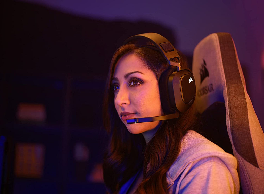 CORSAIR HS80 RGB WIRELESS Gaming Headset – Schwarz