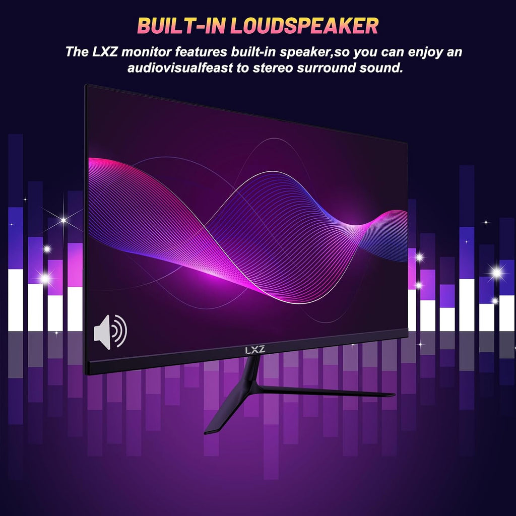 LXZ 24.5 Zoll Gaming Monitor 200Hz, FHD 1920X1080 PC Bildschirm, Ips-Panel 1Ms, Integrierte Lautsprecher, DP/HDMI, Eye Care, Wall Mount Compatible