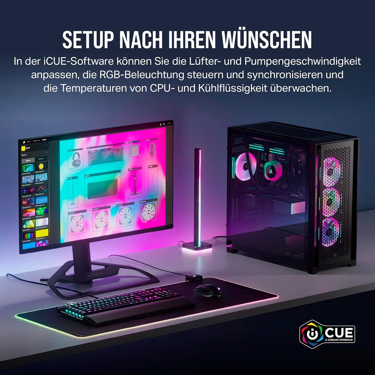 CORSAIR Icue LINK QX120 RGB 120Mm RGB Lüfter - Dreierpack - Weiß
