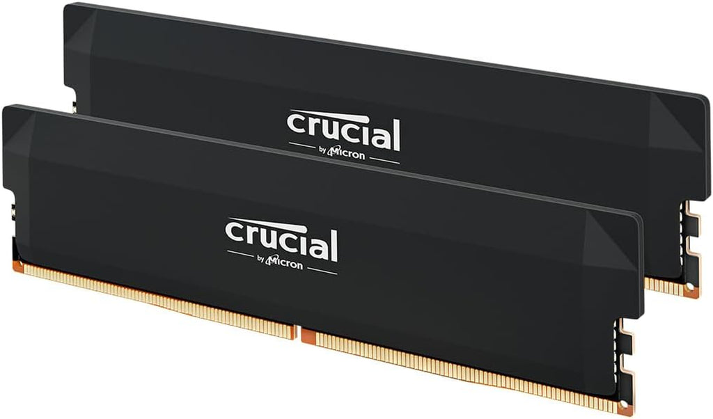 Crucial Pro DDR5 RAM 32GB Kit (2X16Gb) 6000Mhz CL36, Overclocking Gaming, Intel XMP 3.0 / AMD Expo, PC Computer Arbeitsspeicher, Schwarz - CP2K16G60C36U5B