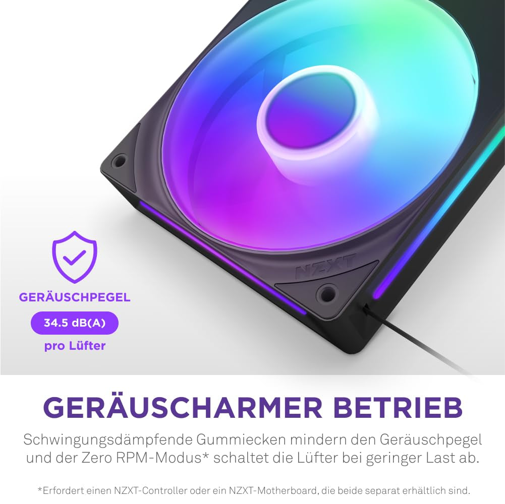 NZXT F280 RGB Core - 280Mm Single-Frame RGB Lüfter - Schwarz