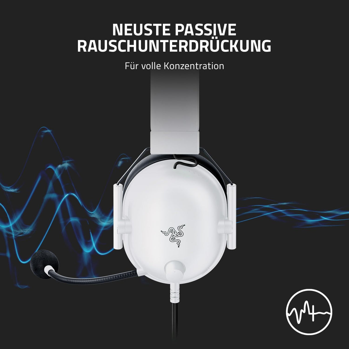 Razer Blackshark V2 X - Multi-Plattform Kabelgebundenes Esports-Headset (Triforce 50Mm Treiber, Erweiterte Passive Geräuschunterdrückung, 7.1 Surround Sound, Hyperclear Cardioid Mic) Weiß