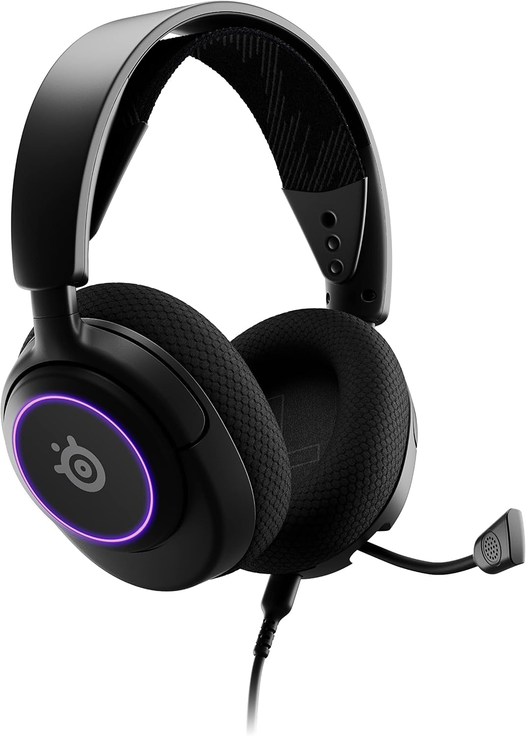 Steelseries Arctis Nova 3 - Multi-System Gaming-Headset – Hi-Fi-Treiber – 360° Surround-Sound –Rgb-Beleuchtung – Memory Foam-Ohrpolster – Ultraleicht – Clearcast Gen 2-Mikrofon – PC, PS5, PS4, Switch