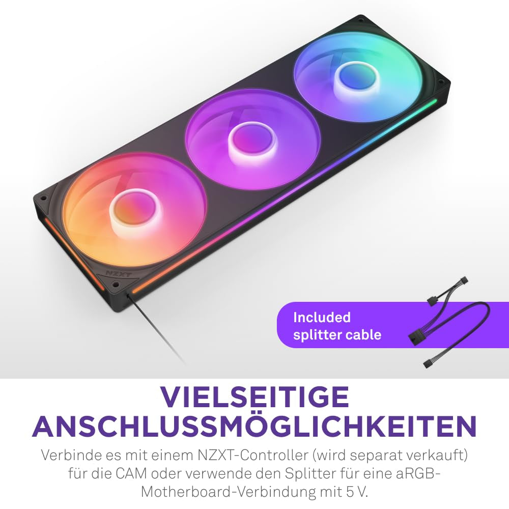 NZXT F360 RGB Core - 360Mm Single-Frame RGB Lüfter - Schwarz