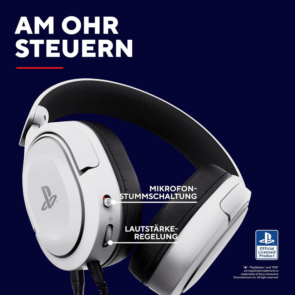 Gxtrust Forta PS5 Gaming Headset Lizenziert Für Playstation 5, Weiß