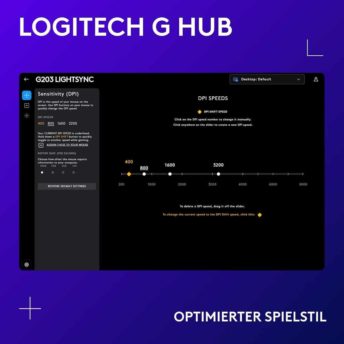 Logitech G203 Gaming-Maus Mit Anpassbarer LIGHTSYNC Rgb-Beleuchtung