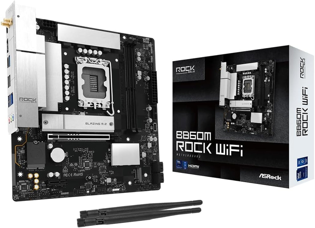 Asrock B860M Rock Wifi Intel B860 Lga 1851 [Socket V1] Micro Atx (B860M Rock Wifi)
