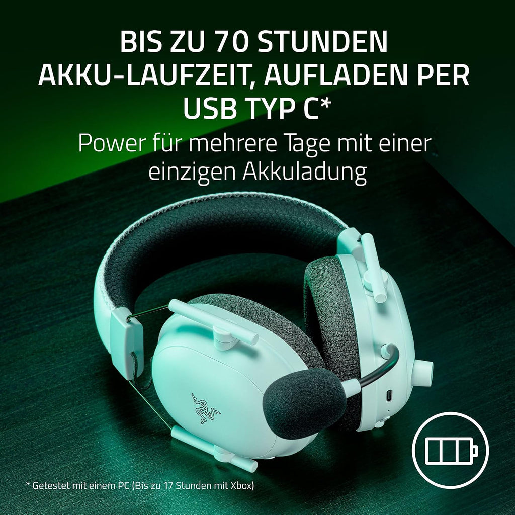 Razer Blackshark V2 Pro (Xbox) - Kabelloses Konsolen E-Sport Headset Für Xbox S-X & One (Triforce 50Mm Treiber, Hyperspeed Wireless 2,4 Ghz, Abnehmbares Hyperclear Mikrofon) Weiß
