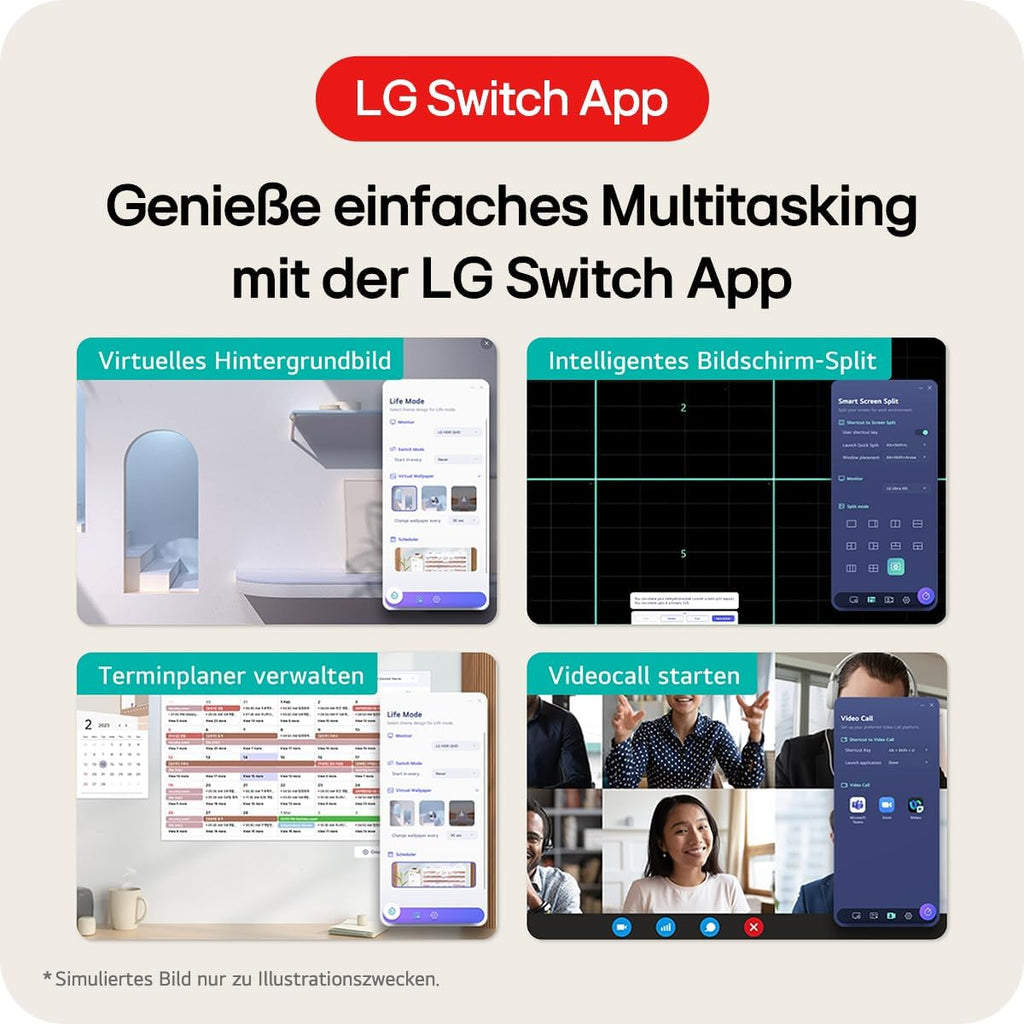 LG Ultrawide™ 34WR50QK-B 34 Zoll 21:9 Curved UWQHD VA Monitor, 100Hz, HDR10, 99% Srgb, 2X HDMI 2.0, 1X Displayport 1.4, Schwarz