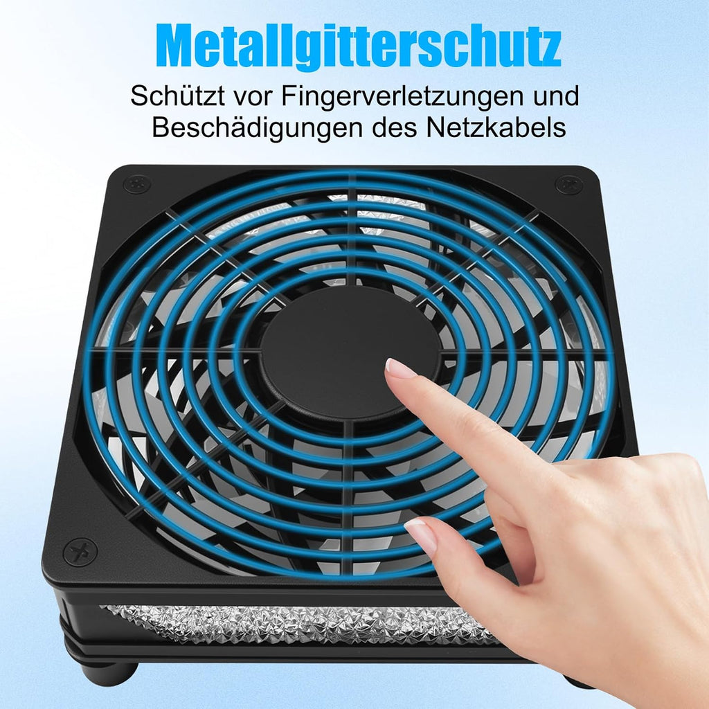 Joycabin 2 Stück USB Lüfter 120Mm PC Lüfter Mit Bunte RGB LED, 5V Gehäuselüfter USB Kühlventilator, 120X120 PC Leisen Ventilator Für Computer/Ps4 /TV Box/Receiver/Av Schrank/Router/Serverschrank