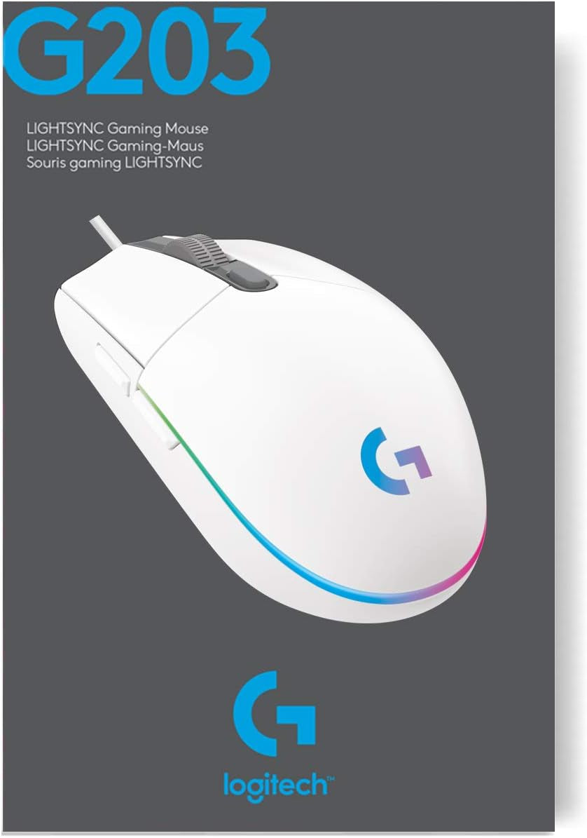 Logitech G203 Gaming-Maus Mit Anpassbarer LIGHTSYNC Rgb-Beleuchtung