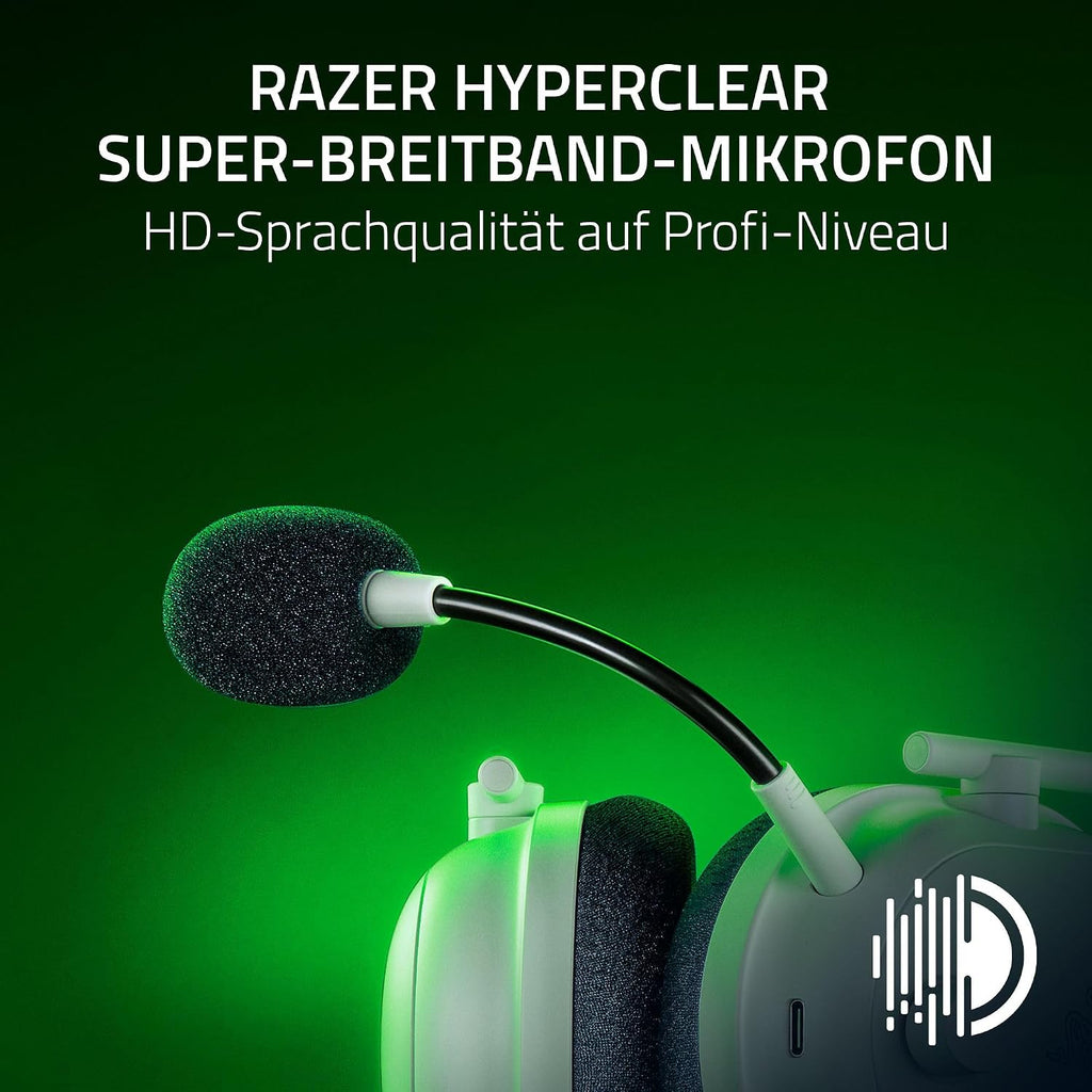 Razer Blackshark V2 Pro (Xbox) - Kabelloses Konsolen E-Sport Headset Für Xbox S-X & One (Triforce 50Mm Treiber, Hyperspeed Wireless 2,4 Ghz, Abnehmbares Hyperclear Mikrofon) Weiß