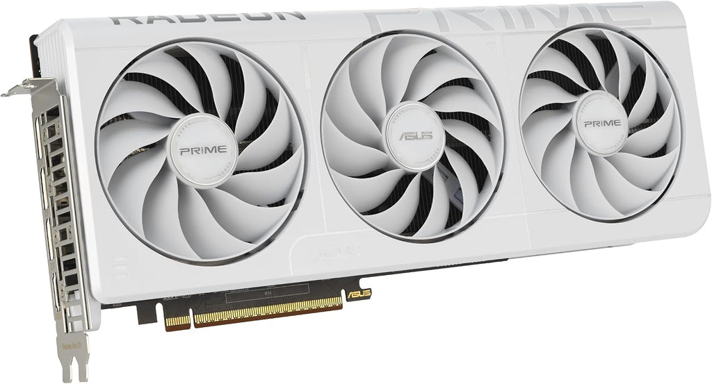ASUS Prime Radeon RX 9070 XT White OC Edition Grafikkarte (Pcie 5.0, HDMI/DP 2.1, 2.5-Slot Design, Axial-Tech-Lüfter, Dual-Kugellager, Dual BIOS, ASUS GPU Guard)