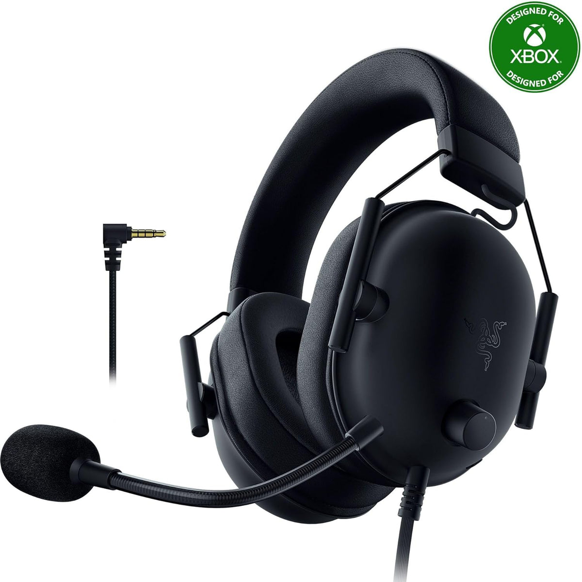 Razer Blackshark V2 X (Xbox) - Kabelgebundenes E-Sport Headset Für Konsole Xbox S-X (250G, Kardioiden-Mikrofon, 50Mm Treiber, Passive Geräuschunterdrückung, 3,5Mm Anschluß) Schwarz