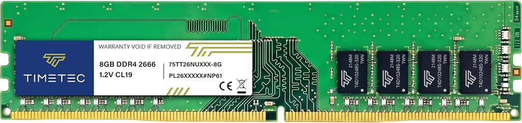 Timetec 8 GB DDR4 2666 Mhz (PC4-2666V) PC4-21300 UDIMM Desktop-Ram – Non-Ecc Unbuffered, 288 Pin, 1,2 V, CL19 Dimm-Speichermodul