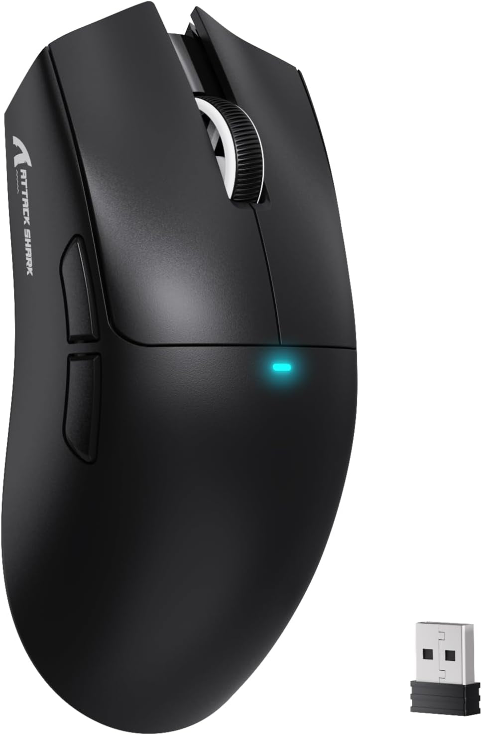 ATTACK SHARK X11SE Kabellose Gaming-Maus, 63G Superleicht, Mit Pixart Paw3311-Sensor, 22000 DPI, Tri-Mode BT/2,4 Ghz/Kabelgebunden, 1000Hz, 300Mah Battery, Dual-Treiber, Für Pc/Xbox/Ps/Mac, Schwarz
