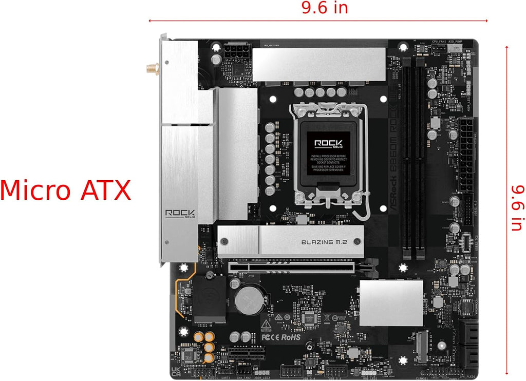 Asrock B860M Rock Wifi Intel B860 Lga 1851 [Socket V1] Micro Atx (B860M Rock Wifi)