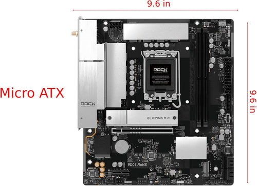 Asrock B860M Rock Wifi Intel B860 Lga 1851 [Socket V1] Micro Atx (B860M Rock Wifi)