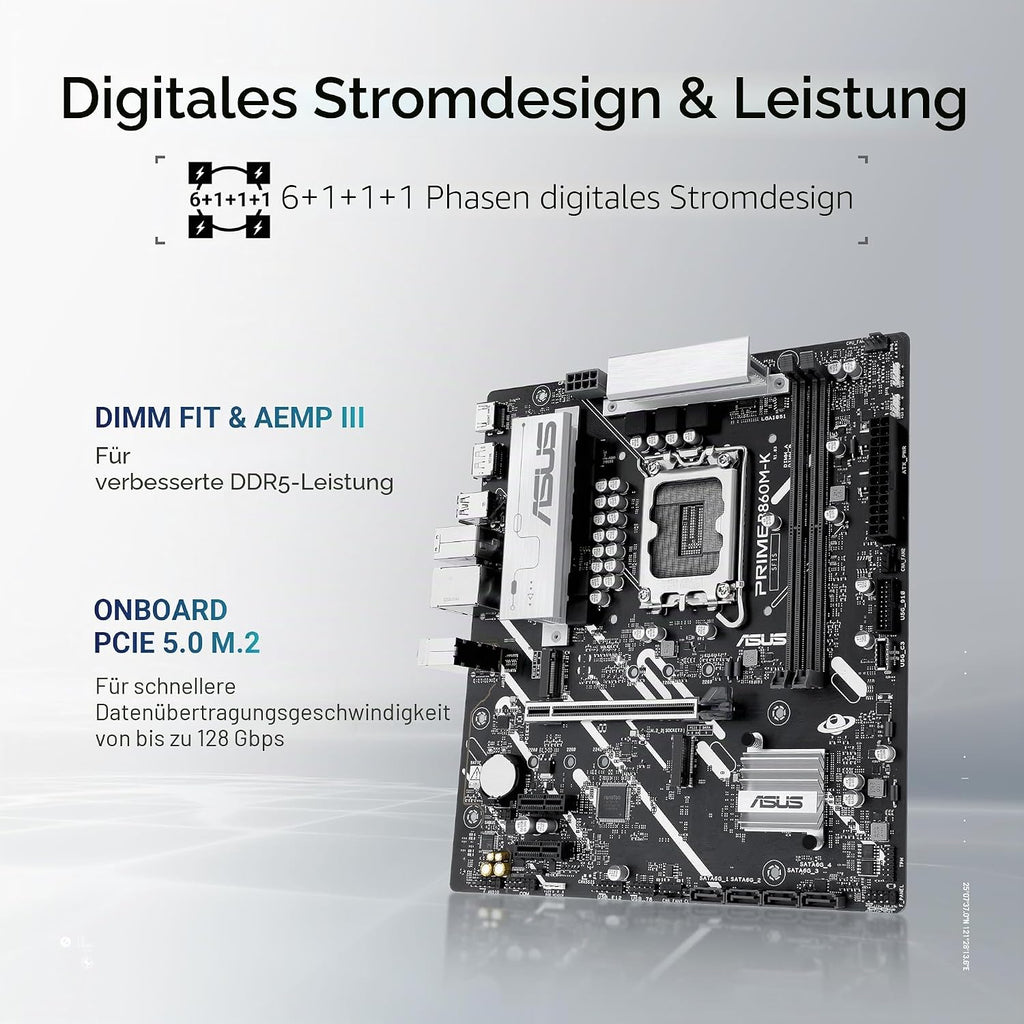 ASUS Prime B860M-K Mainboard Sockel Intel LGA 1851