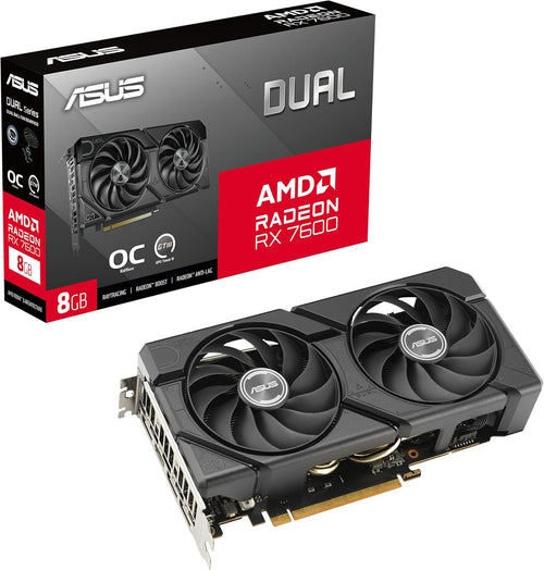 ASUS Dual Radeon RX 7600 EVO OC Edition 8GB GDDR6 Gaming Grafikkarte