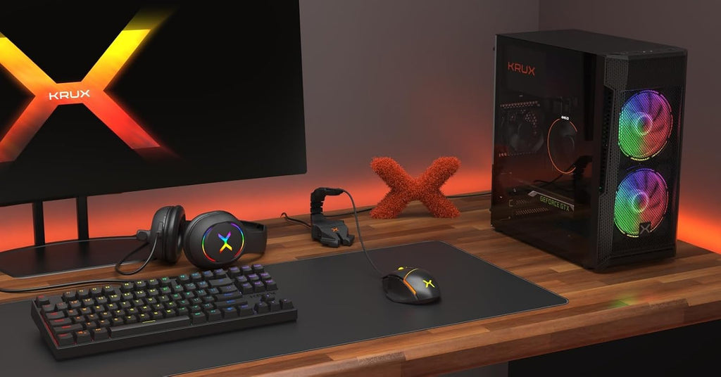 KRUX Lunar ARGB 120 Mm Gehäuselüfter, Adressierbare Rgb-Beleuchtung (16 Leds), 1200 U/Min, Hydraulisches Lager (HBS), Anti-Vibrations-Pads, 3 Pin ARGB & Lüfteranschluss Mit Splitter