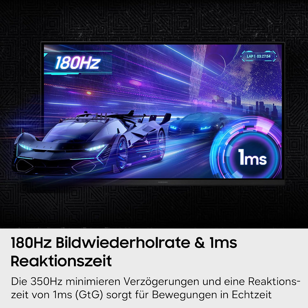 Samsung 27 Zoll Odyssey G50F Gaming Monitor, Pc-Bildschirm Mit Ips-Panel, 2.560 X 1.440 Pixel (QHD), 180 Hz, 1 Ms (G/G), AMD Freesync Premium, NVIDIA G-Sync, HDR10, LS27FG502EUXEN