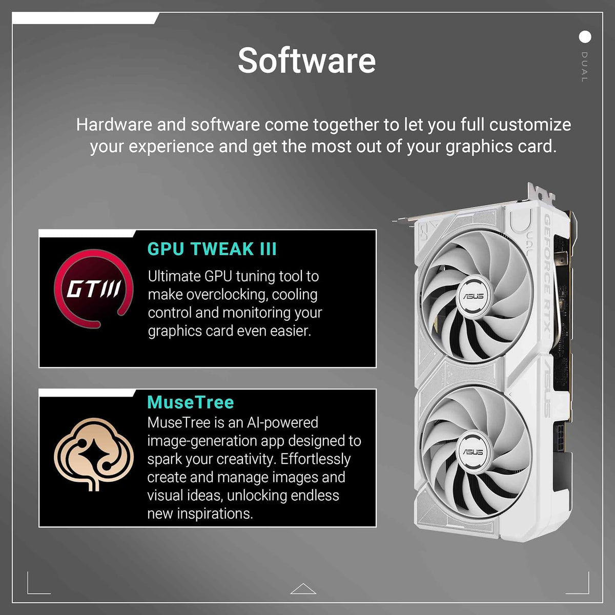 ASUS Dual Geforce RTX 5060 8GB GDDR7 White OC Edition Gaming Grafikkarte