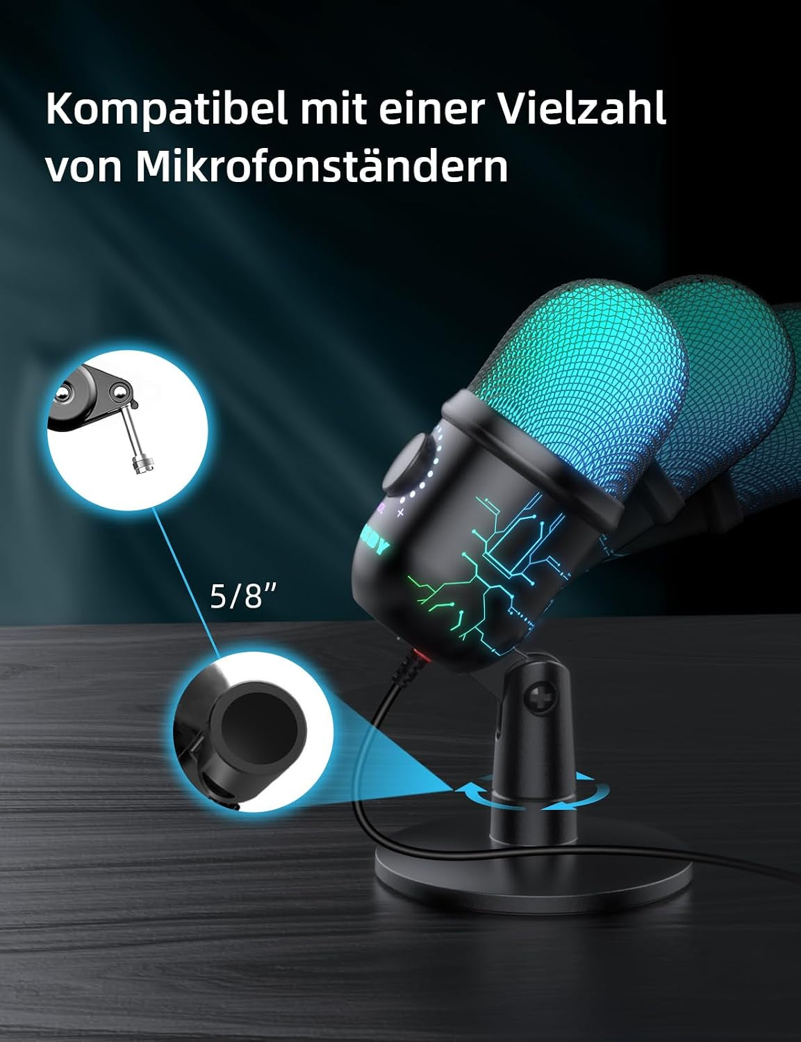 Usb-Gaming-Mikrofon Für PC Mit Rauschunterdrückung