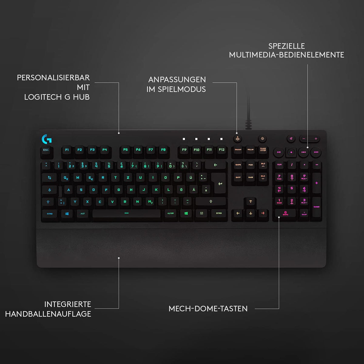 Logitech G213 Prodigy Gaming-Tastatur (Schwarz)