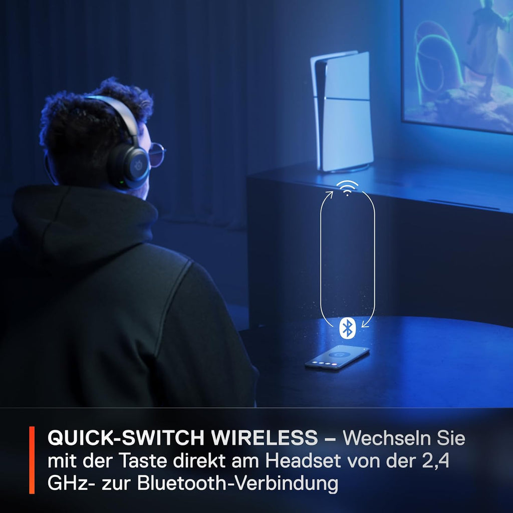 Steelseries Arctis Nova 5 Wireless - Gaming Headset- Multi-System -PC,PS5 - Magnetische Neodym-Treiber -Über 100 Audio Presets - 60H Akkulaufzeit - 2,4 Ghz Oder Bt-Clearcast Gen2.X-Mik