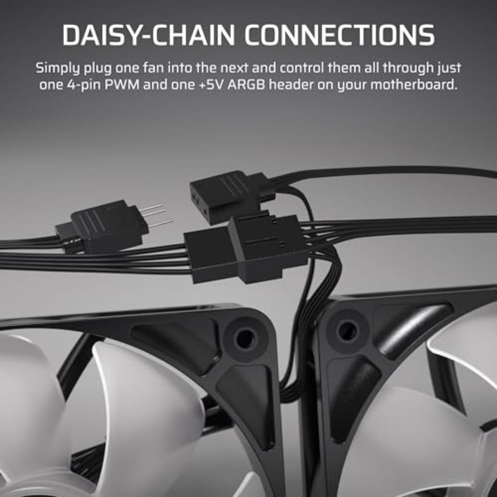 Corsair Rs120 Argb Case per Computer Ventilatore 12 Cm Nero 3 Pz (Rs120 Argb Computer Case Fan - 12 Cm Black 3 Pc[S] - Warranty: 12M)