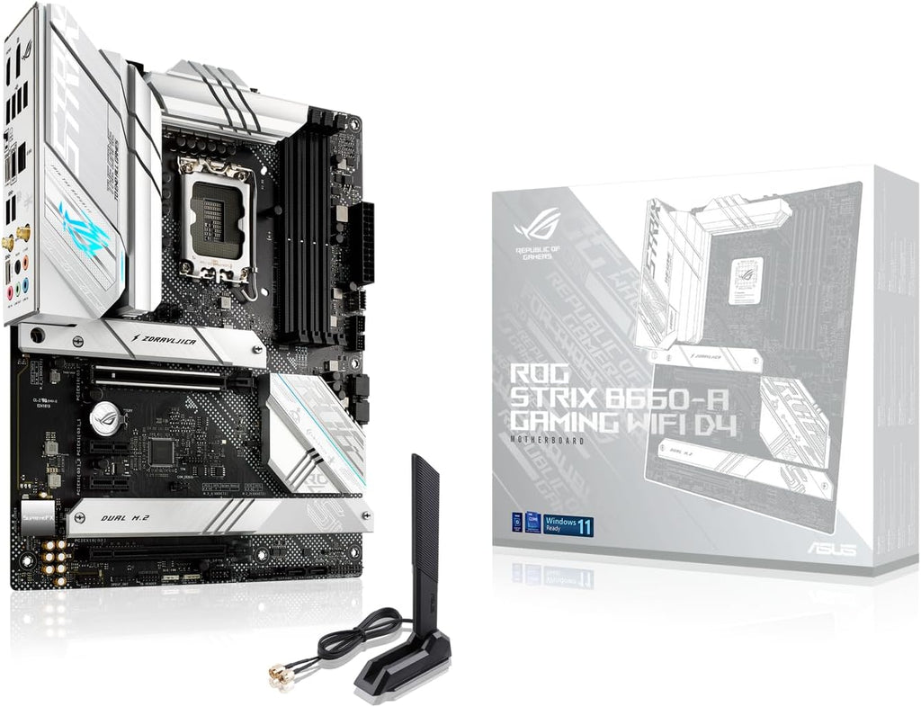ASUS ROG Strix B660-A Gaming Wifi D4 Mainboard Sockel Intel LGA 1700 | Weiß