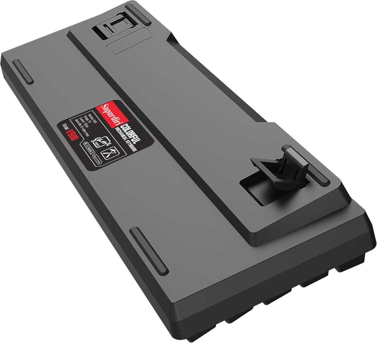 Snpurdiri 60% Kabelgebundene Mechanische Gaming-Tastatur, 61 Anti-Ghosting-Tasten, Blaue Led-Hintergrundbeleuchtung, Ultrakompakte Zwei Ständer(Braune Schalter/Schwarz Weiß)